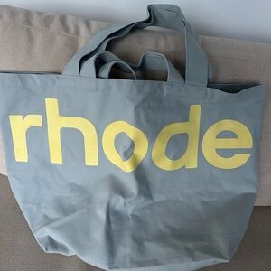 Rhode Gray Tote Bag with Yellow Logo